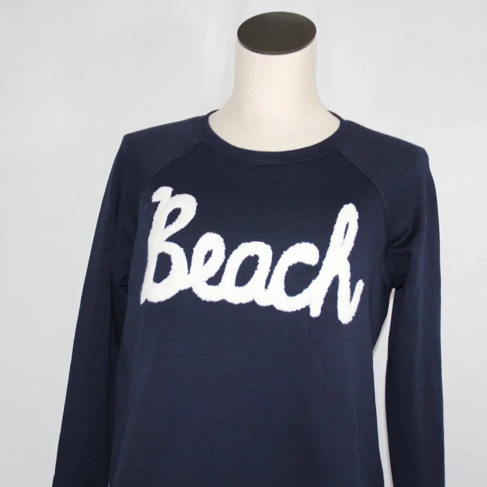 Workshop Republic NWT Women's XS Blue Beach Sweatshirt Pullover Coastal comfort - Picture 3 of 8